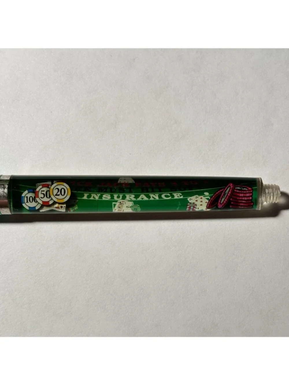 Blackjack Las Vegas Floaty Pen Card Table Game Gambling Casino Souvenir Novelty